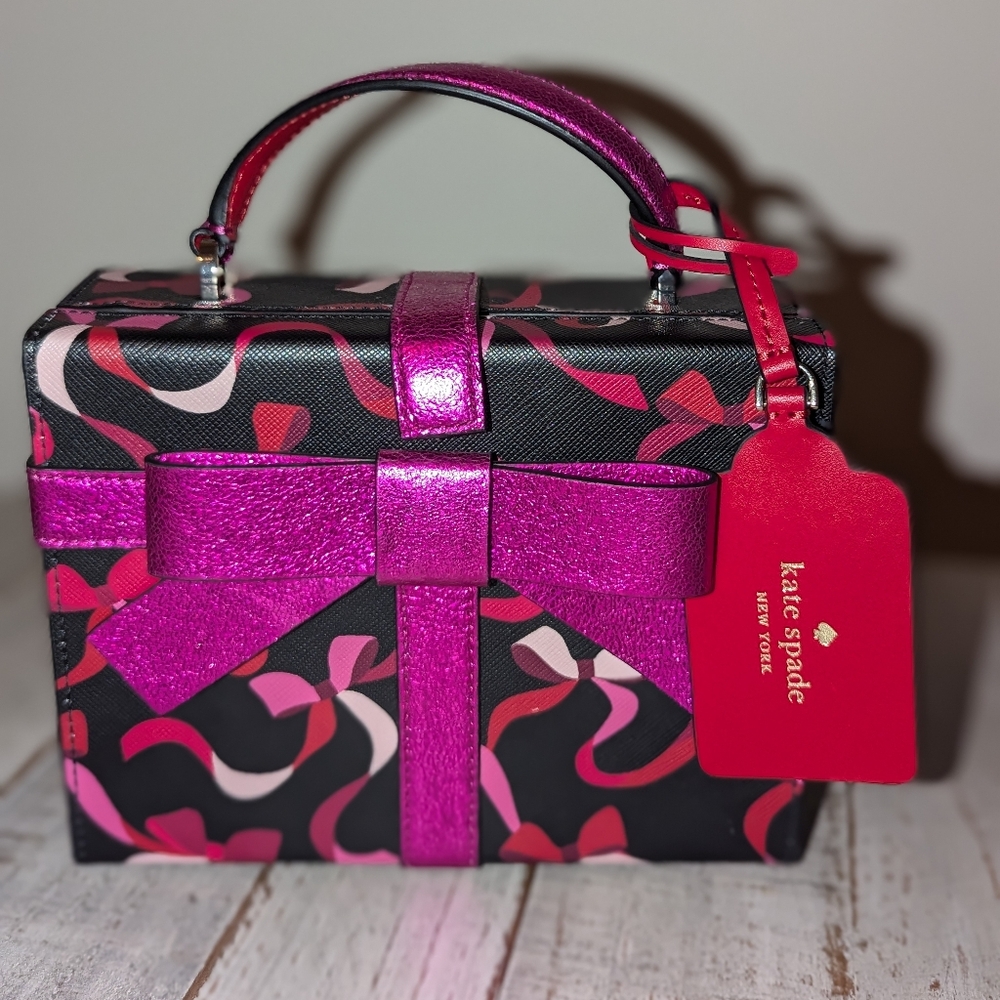 Kate Leather Bow Crossbody Bag